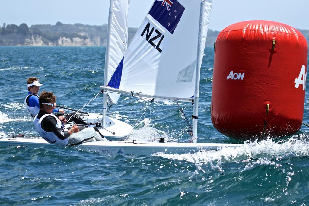 George Gautrey (NZL) Mens Laser Radial - Aon Youth Worlds 2016, Torbay, Auckland, New Zealand, Day 2 © Richard Gladwell www.photosport.co.nz